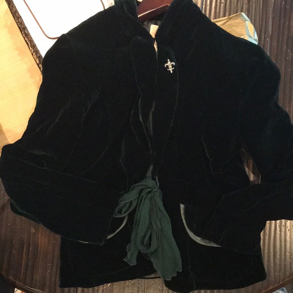 Classy Hunter Green Blazer. 100 Percent Silk. - Picture 1 of 8